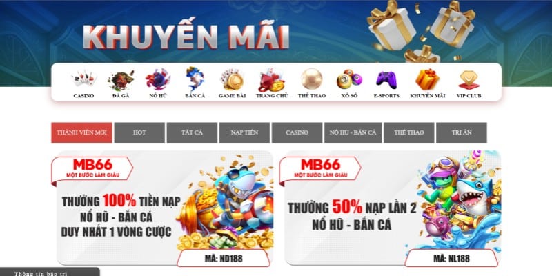 Quy định điều khoản sử dụng khuyến mãi MB66