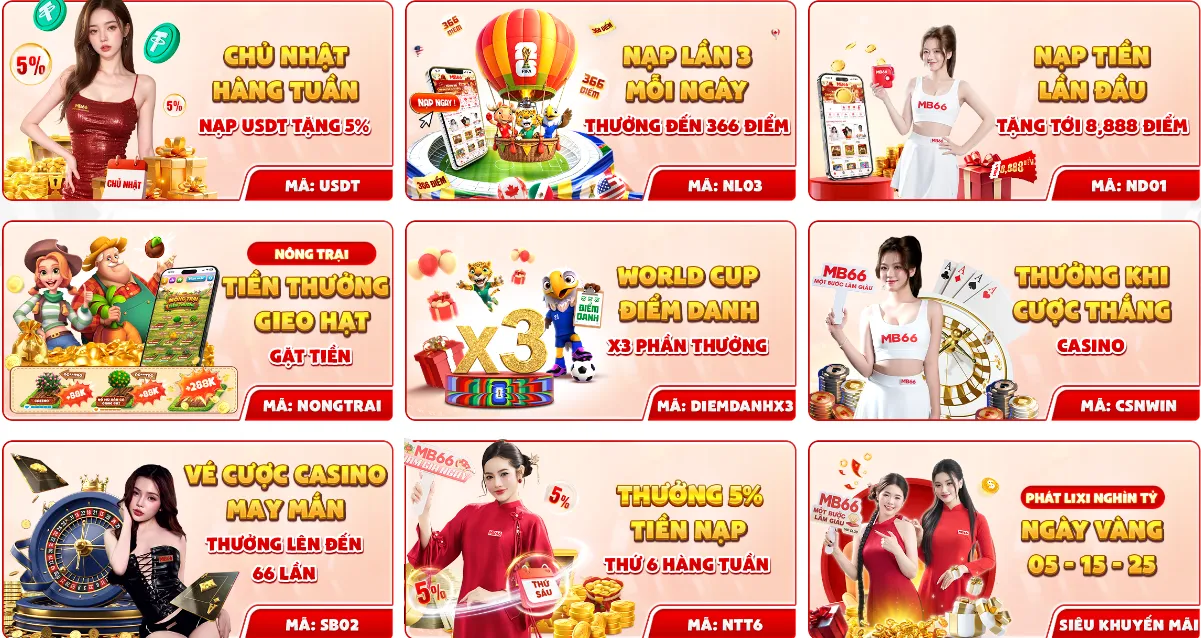 Cách tham gia nhận khuyến mãi mb66